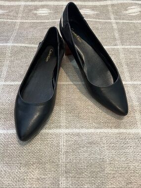 Calvin Klein Black Pointed Ballet Flats